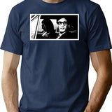 Night Of The Living Dead Car Scene T-Shirt for Men & Women, T-Shirts Graphic Tee - Navy