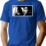 Night Of The Living Dead Car Scene T-Shirt for Men & Women, T-Shirts Graphic Tee - Blue