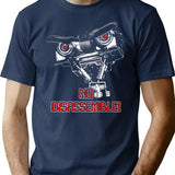 No Disassemble Johnny Five T-Shirt for Men & Women, T-Shirts Graphic Tee - Navy
