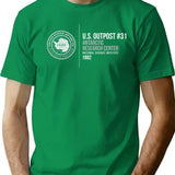 Outpost 31 Antarctic Research Center T-Shirt for Men & Women, T-Shirts Graphic Tee - Green