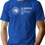 Outpost 31 Antarctic Research Center T-Shirt for Men & Women, T-Shirts Graphic Tee - Blue