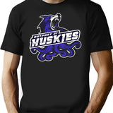 Outpost 31 Huskies T-Shirt for Men & Women, T-Shirts Graphic Tee - Black
