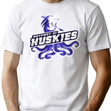 Outpost 31 Huskies T-Shirt for Men & Women, T-Shirts Graphic Tee - White
