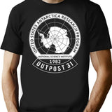 Outpost 31- Pocket Emblem T-Shirt for Men & Women, T-Shirts Graphic Tee - Black