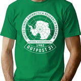 Outpost 31- Pocket Emblem T-Shirt for Men & Women, T-Shirts Graphic Tee - Green