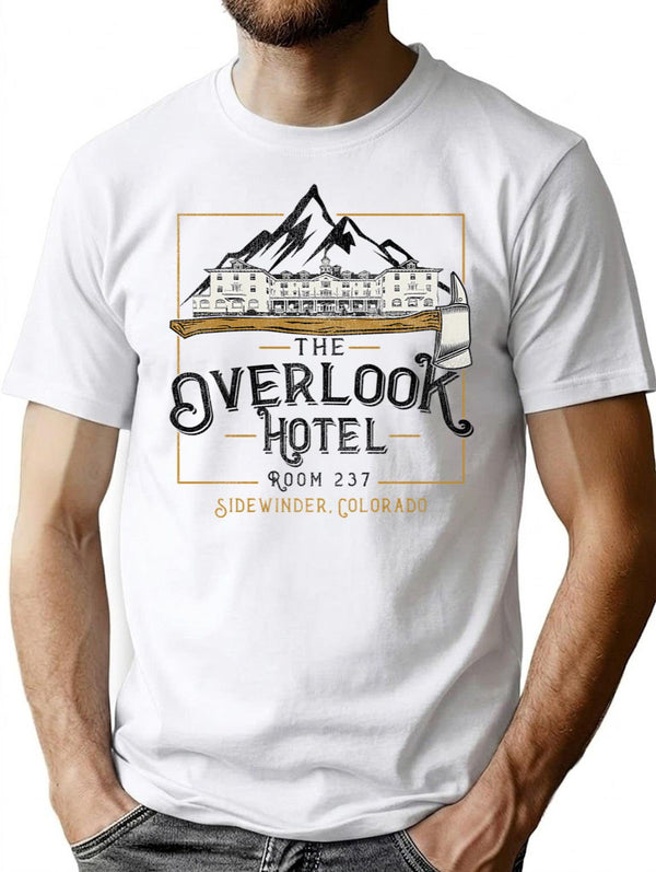 Overlook Hotel Colorado Worn T-Shirt for Men & Women, T-Shirts Graphic Tee - White