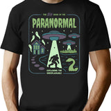 Paranormal Bigfoot Ghosts Aliens Sasquatch Ufo Halloween T-Shirt for Men & Women, T-Shirts Graphic Tee - Black