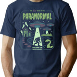 Paranormal Bigfoot Ghosts Aliens Sasquatch Ufo Halloween T-Shirt for Men & Women, T-Shirts Graphic Tee - Navy