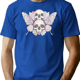 Pastel Death Moth T-Shirt for Men & Women, T-Shirts Graphic Tee - Blue