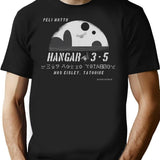 Peli At Hangar 3-5 Minimalist Graphic T-Shirt - Unisex Streetwear Tee - Black
