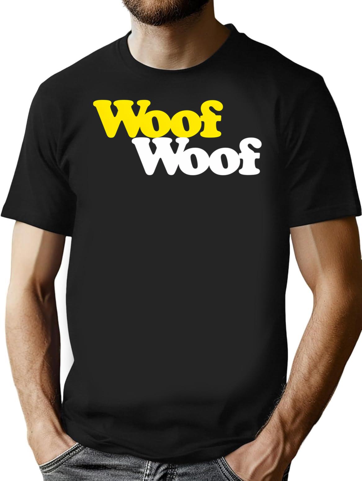 Pet Sounds - Woof Minimalist Graphic T-Shirt - Unisex Streetwear Tee - Black