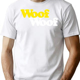 Pet Sounds - Woof Minimalist Graphic T-Shirt - Unisex Streetwear Tee - White