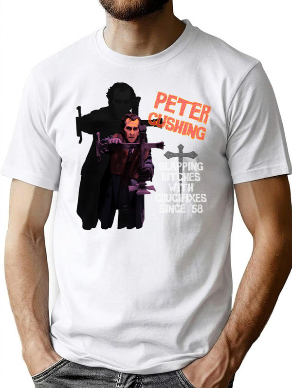 Peter Cushing T-Shirt for Men & Women, T-Shirts Graphic Tee - White
