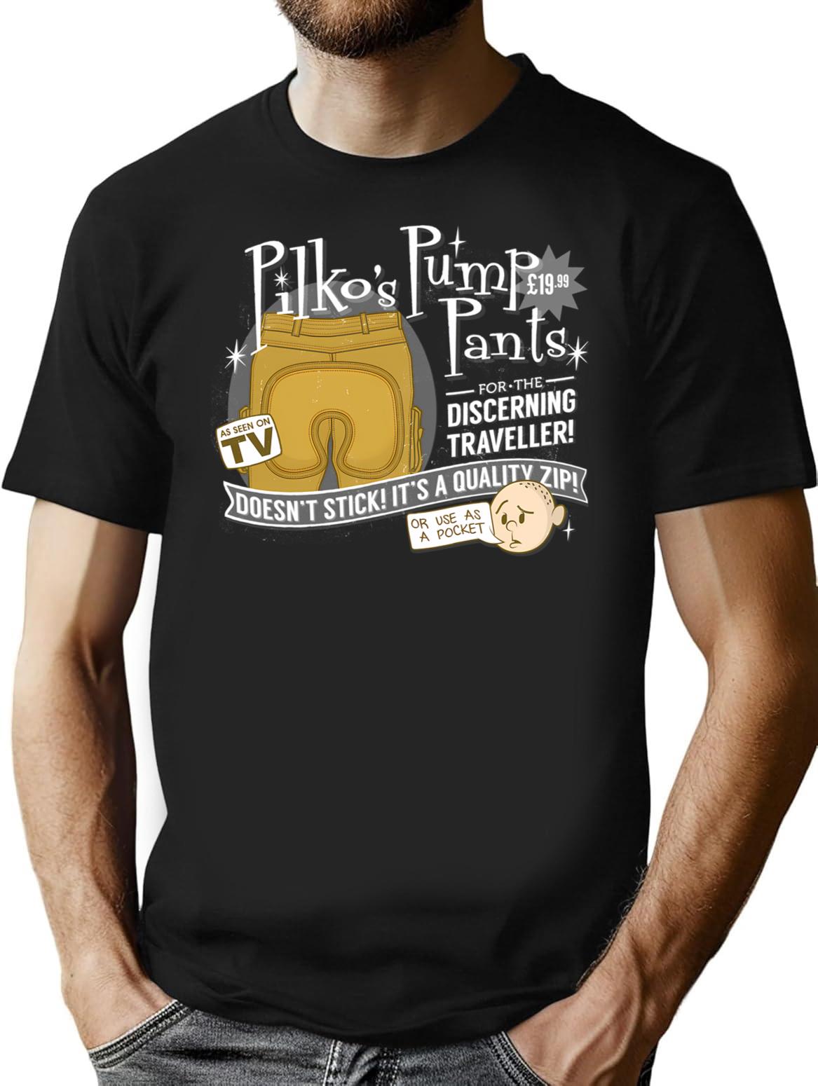 Pilko'S Pump Pants Minimalist Graphic T-Shirt - Unisex Streetwear Tee - Black