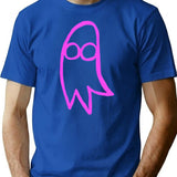 Pink Opaque Ghost I Saw The Tv Glow T-Shirt for Men & Women, T-Shirts Graphic Tee - Blue