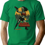 Planet Terror Design Explosive B-Movie Zombie Fan Art T-Shirt for Men & Women, T-Shirts Graphic Tee - Green