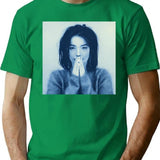 Praying Girl Minimalist Graphic T-Shirt - Unisex Streetwear Tee - Green