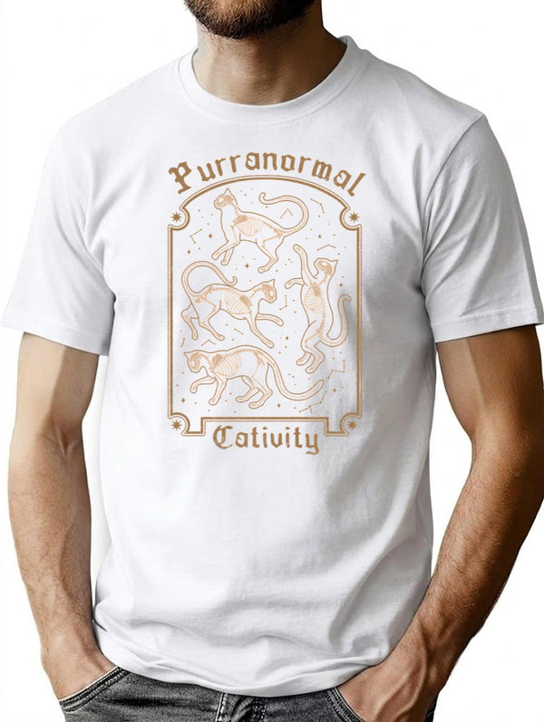 Purranormal Cativity T-Shirt for Men & Women, T-Shirts Graphic Tee - White