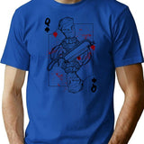 Queen Of Spades T-Shirt for Men & Women, T-Shirts Graphic Tee - Blue