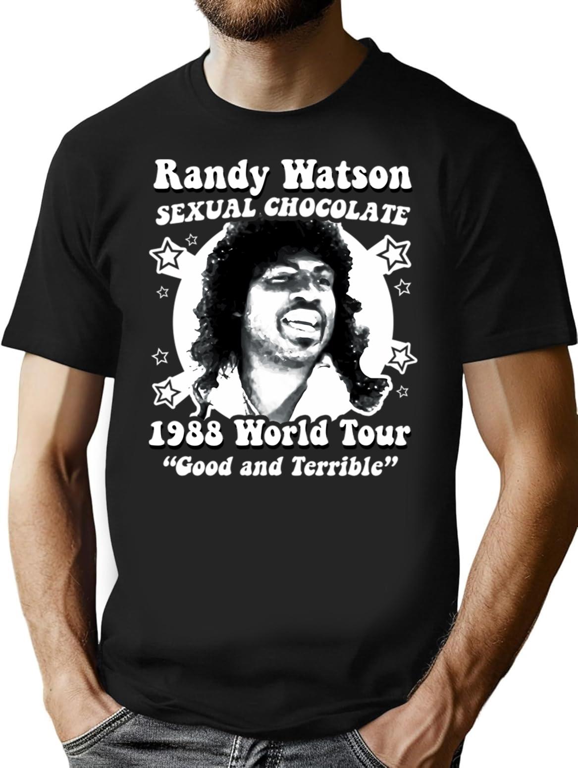 Randi Watson 1988 World Tour Minimalist Graphic T-Shirt - Unisex Streetwear Tee - Black