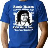 Randi Watson 1988 World Tour Minimalist Graphic T-Shirt - Unisex Streetwear Tee - Blue