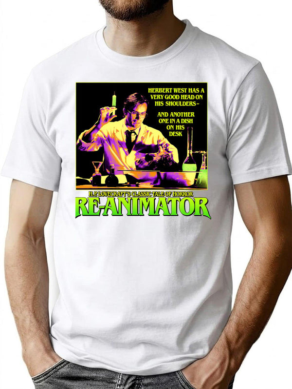 Reanimator T-Shirt for Men & Women, T-Shirts Graphic Tee - White