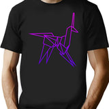 Retro Blade Runner Origami Unicorn T-Shirt for Men & Women, T-Shirts Graphic Tee - Black