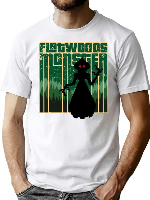 Retro Flatwoods Monster - Cool Vintage Cryptid Cartoon - Original Artwork T-Shirt for Men & Women, T-Shirts Graphic Tee - White