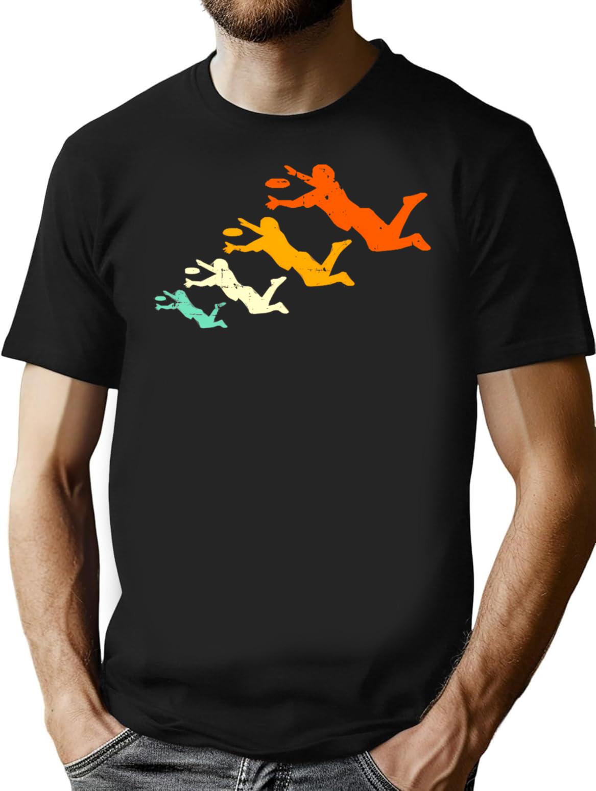 Retro Ultimate Frisbee Vintage Disc Golf Minimalist Graphic T-Shirt - Unisex Streetwear Tee - Black