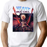 Retro Vintage Heavy-Movie Men Women Funny Metal-Tshirt T-Shirt T-Shirt for Men & Women, T-Shirts Graphic Tee - White