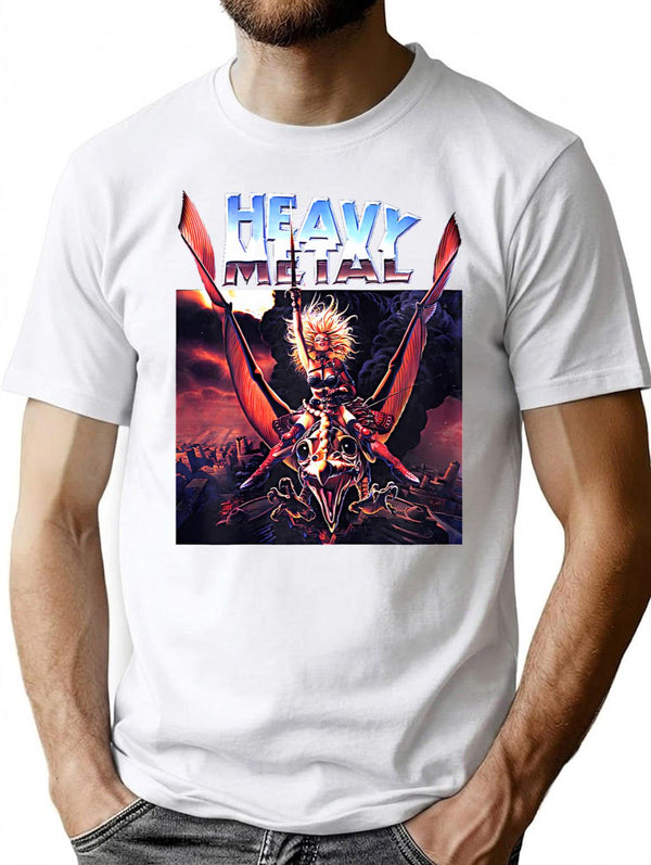 Retro Vintage Heavy-Movie Men Women Funny Metal-Tshirt T-Shirt T-Shirt for Men & Women, T-Shirts Graphic Tee - White