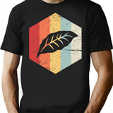 Retro Vintage Tobacco Farmer Icon Minimalist Graphic T-Shirt - Unisex Streetwear Tee - Black