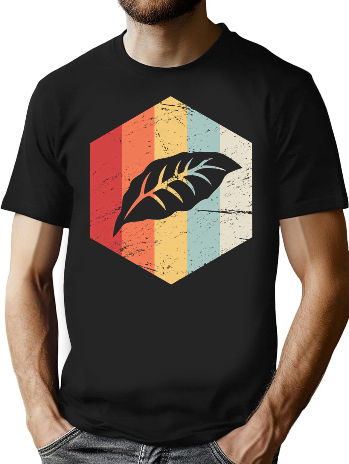 Retro Vintage Tobacco Farmer Icon Minimalist Graphic T-Shirt - Unisex Streetwear Tee - Black