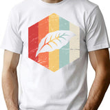 Retro Vintage Tobacco Farmer Icon Minimalist Graphic T-Shirt - Unisex Streetwear Tee - White