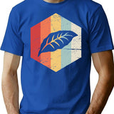Retro Vintage Tobacco Farmer Icon Minimalist Graphic T-Shirt - Unisex Streetwear Tee - Blue