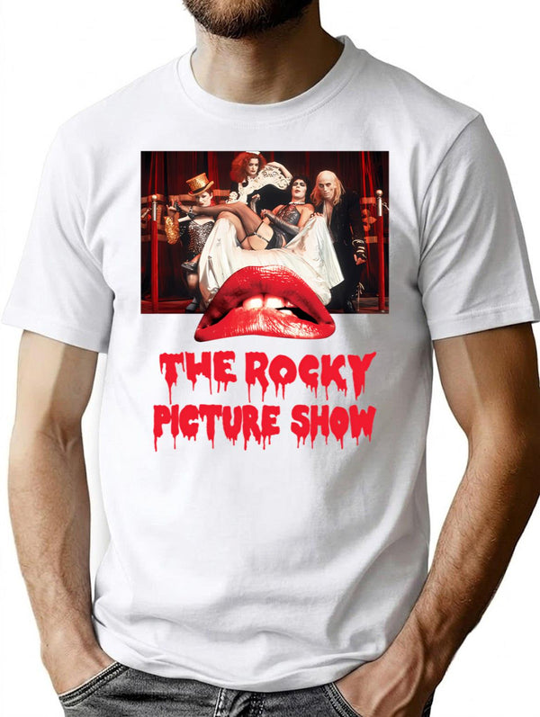 Rocky Horror Picture Show Thrills And Chills T-Shirt for Men & Women, T-Shirts Graphic Tee - White