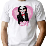Romantic Billy Saw Movie T-Shirt for Men & Women, T-Shirts Graphic Tee - White