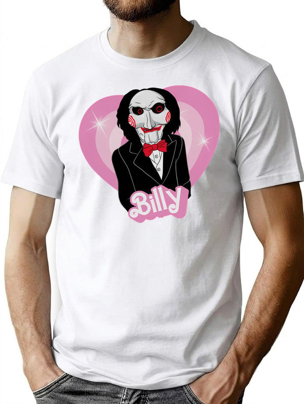 Romantic Billy Saw Movie T-Shirt for Men & Women, T-Shirts Graphic Tee - White