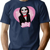 Romantic Billy Saw Movie T-Shirt for Men & Women, T-Shirts Graphic Tee - Navy