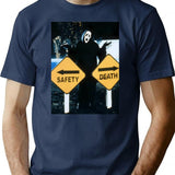 Safety Or Death T-Shirt for Men & Women, T-Shirts Graphic Tee - Navy