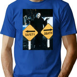 Safety Or Death T-Shirt for Men & Women, T-Shirts Graphic Tee - Blue