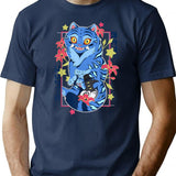 Saja Hunter Blue Cat Anime Style Official T-Shirt T-Shirt for Men & Women, T-Shirts Graphic Tee - Navy