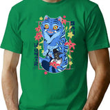 Saja Hunter Blue Cat Anime Style Official T-Shirt T-Shirt for Men & Women, T-Shirts Graphic Tee - Green