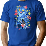 Saja Hunter Blue Cat Anime Style Official T-Shirt T-Shirt for Men & Women, T-Shirts Graphic Tee - Blue