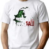 Saw Adam Reverse Bear Trap T-Shirt for Men & Women, T-Shirts Graphic Tee - White