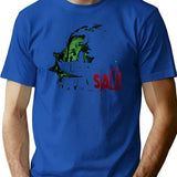 Saw Adam Reverse Bear Trap T-Shirt for Men & Women, T-Shirts Graphic Tee - Blue