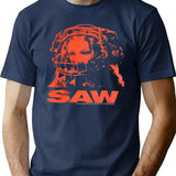 Saw Movie Bear Trap T-Shirt for Men & Women, T-Shirts Graphic Tee - Navy