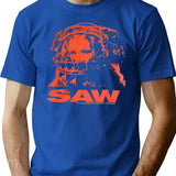 Saw Movie Bear Trap T-Shirt for Men & Women, T-Shirts Graphic Tee - Blue