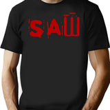 Saw Movie Logo Horror T-Shirt for Men & Women, T-Shirts Graphic Tee - Black
