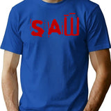 Saw Movie Logo Horror T-Shirt for Men & Women, T-Shirts Graphic Tee - Blue